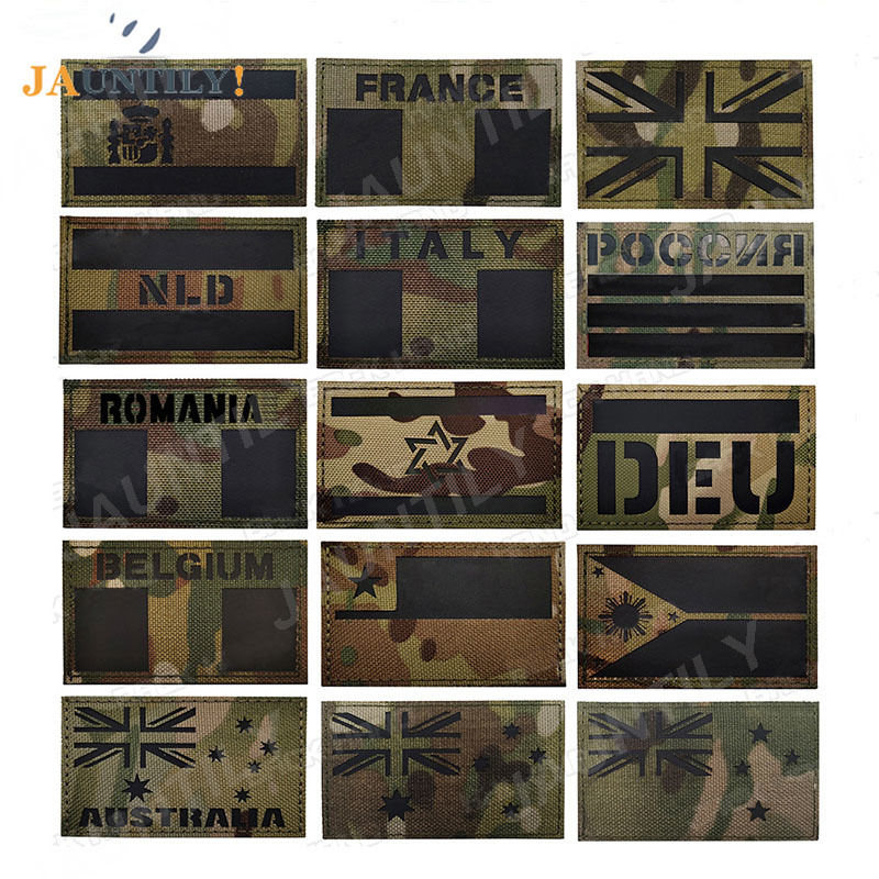 3D Printing Laser Cutting - European Countries Infrared Reflector Patch Spain