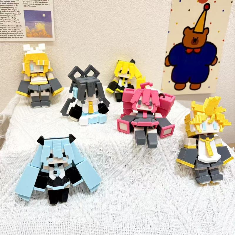 3D Printing Gif - Anime Hatsune Miku 3d Printed Keychain