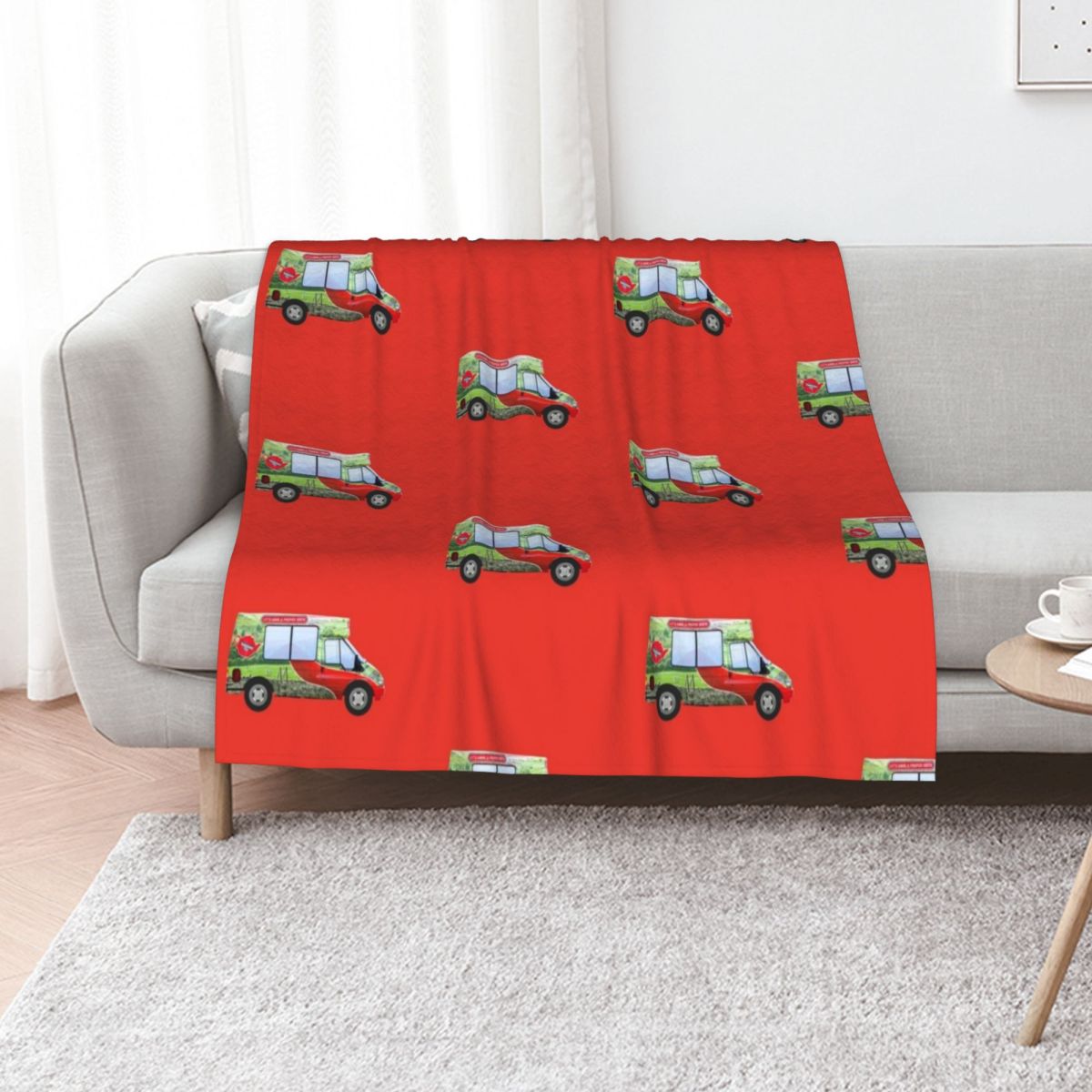 3D Printing Yorkshire - Yorkshire Tea Van Red Throw Blanket