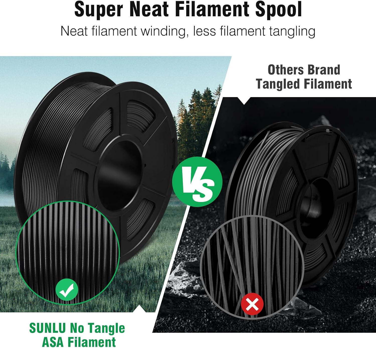 SUNLU 1KG ASA Filament 1.75mm, - Asa Filament Outdoor 评论和价格