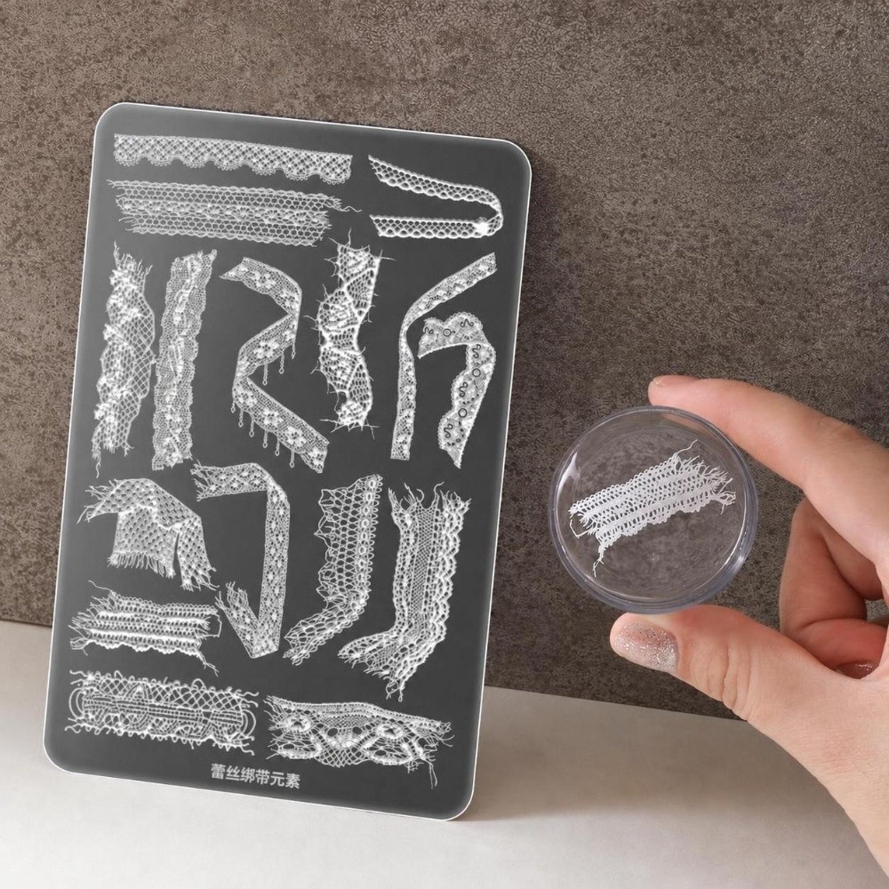Lace Ribbon Nail Stamping Plat - 3D Printing Templates Free 评论和价格