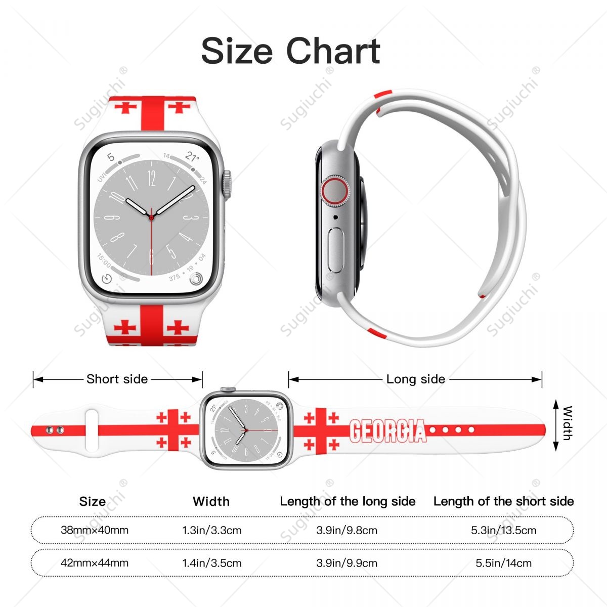 Unisex Georgia Flag 3D Printin - 3D Printing Watch 评论和价格