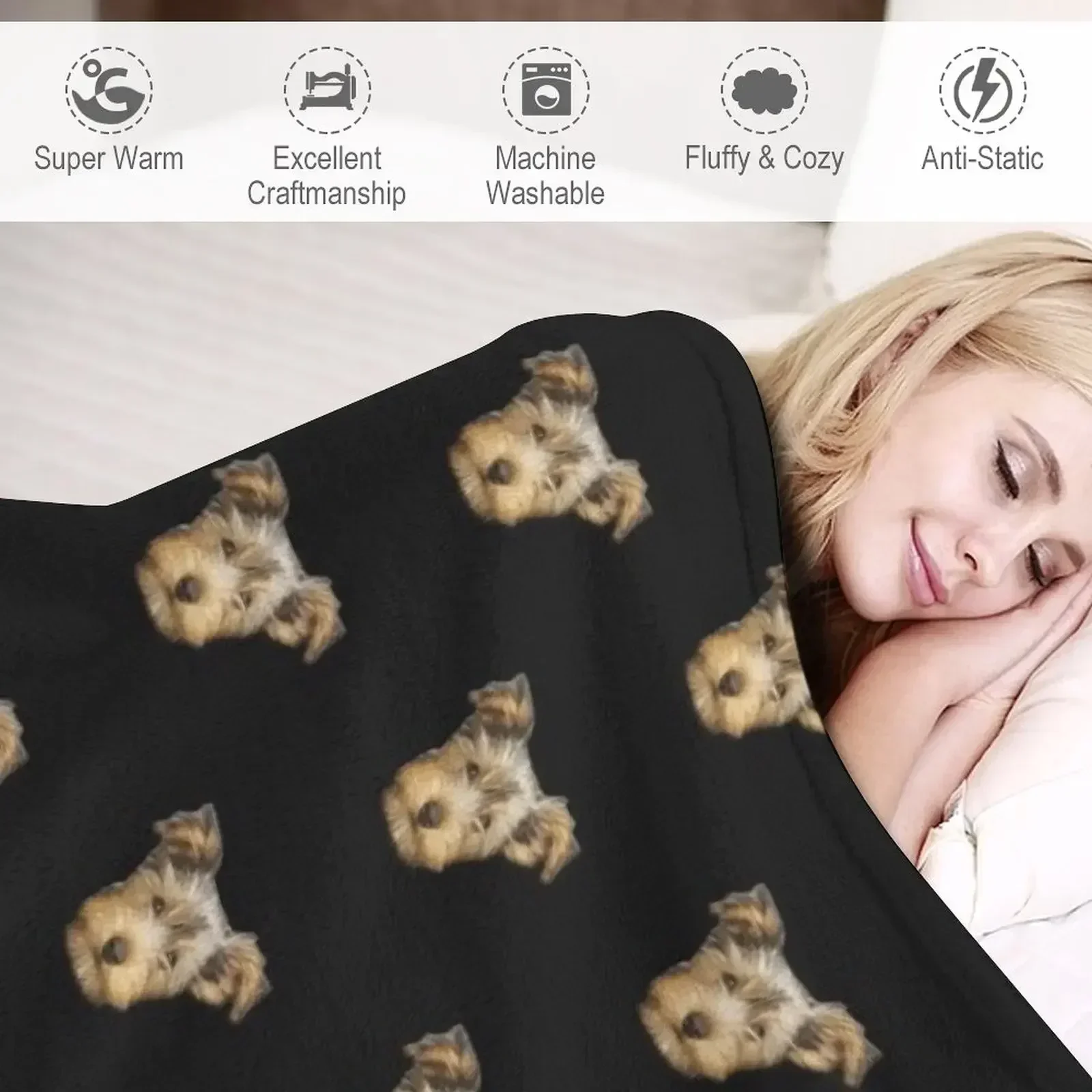 yorkshire terrier Throw Blanke - 3D Printing Yorkshire 评论和价格