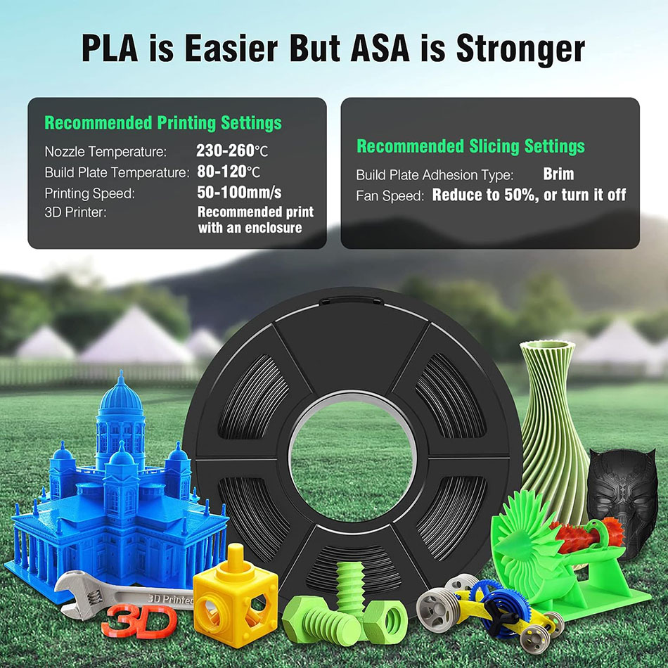 JAYO 3D Filament ASA 1.75mm 5R - Asa Filament Outdoor 评论和价格