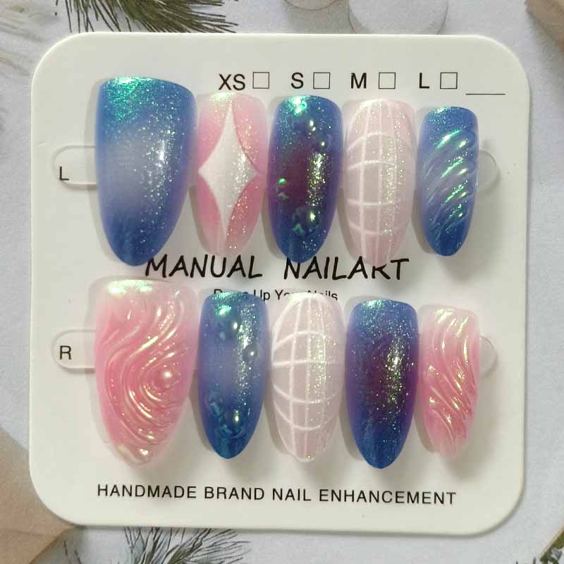 10Pcs Sparkling Cat Eye Wearin - 3D Printing Nails 评论和价格