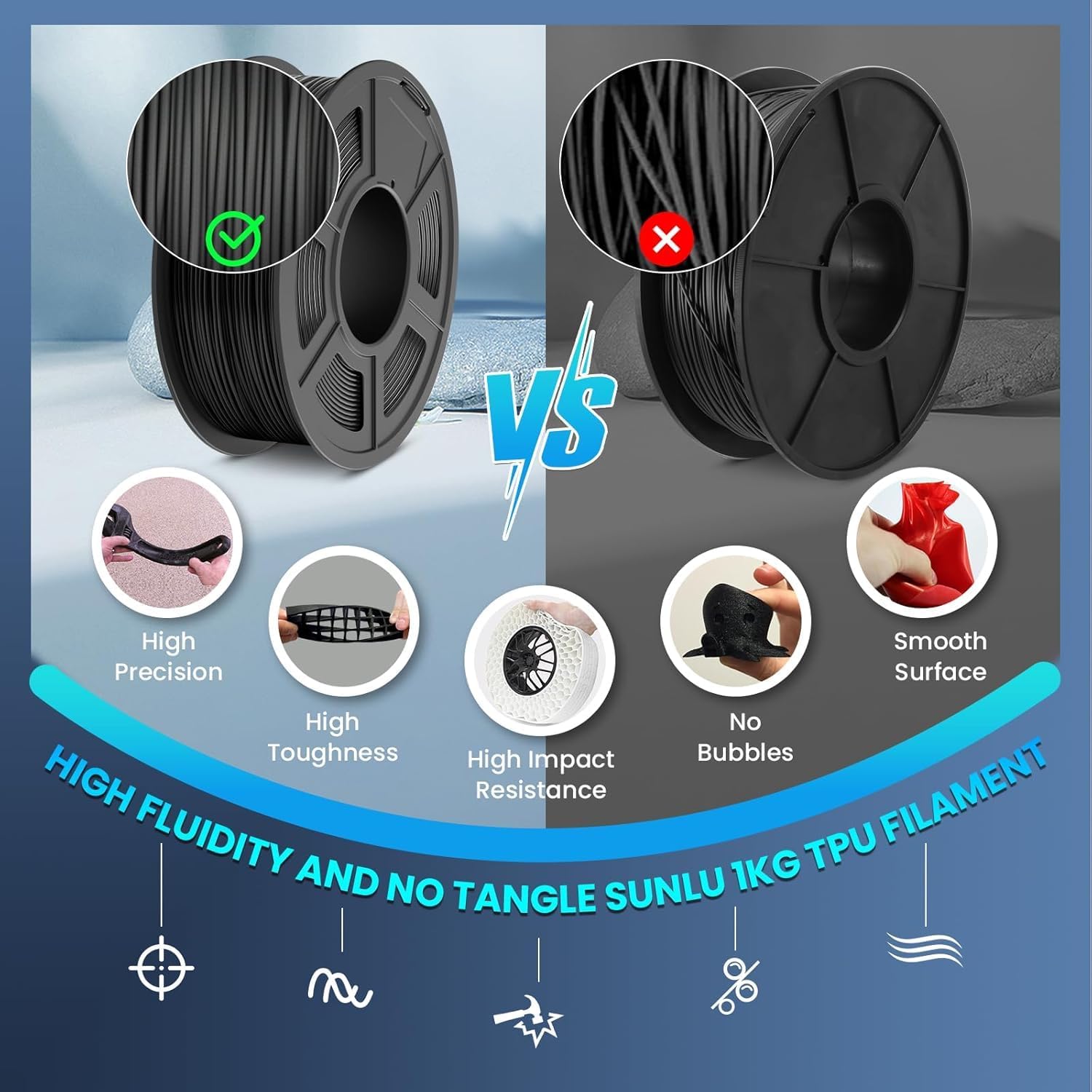 250g 1.75mm 95A TPU Flexible F - Tpu Flexible Filament 评论和价格