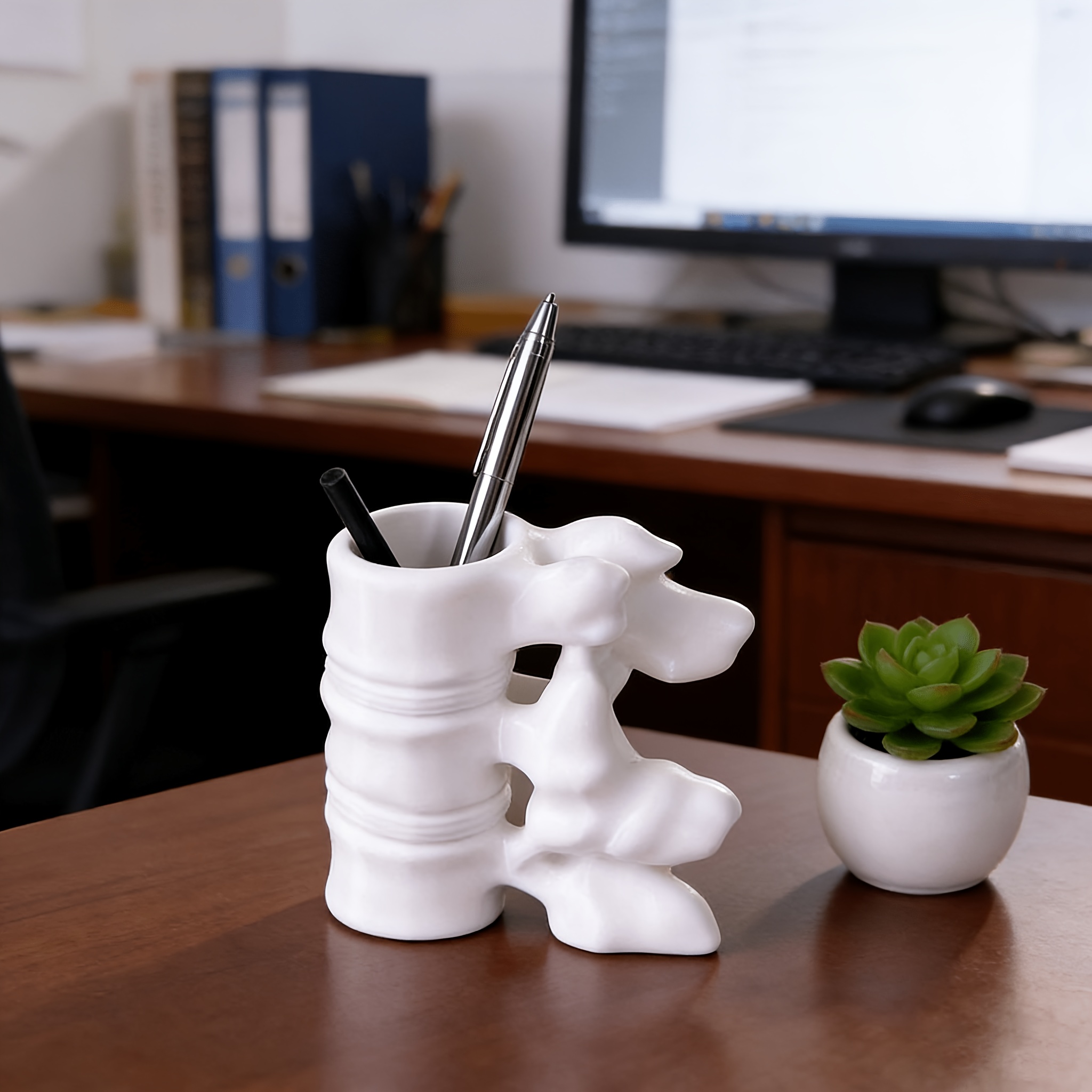 1-Piece Spine-Shaped Pen Holde - 3D Printing Orthopedics 评论和价格