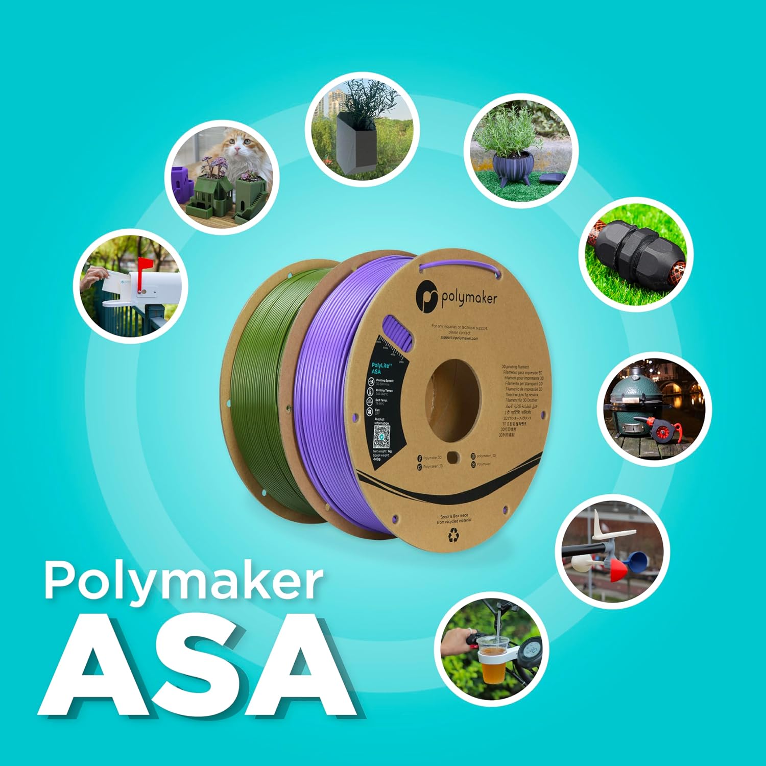 ^For ASA Filament 1.75mm 5KG W - Asa Filament Outdoor 评论和价格