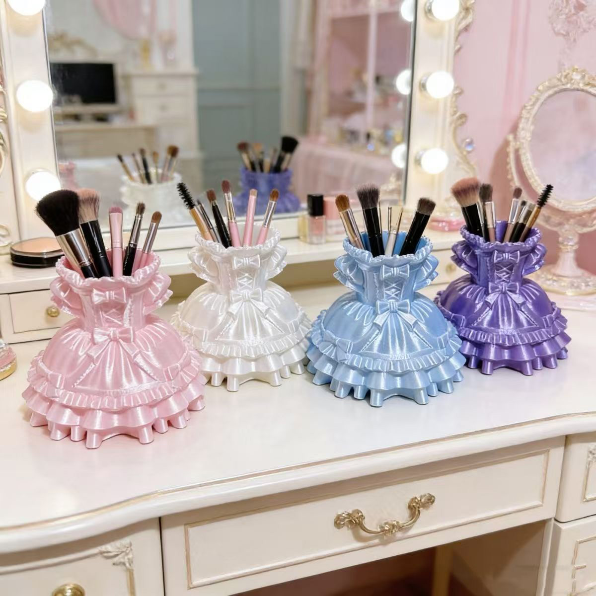 Princess Dress Makeup Brush Ho - 3D Printing Holder 评论和价格