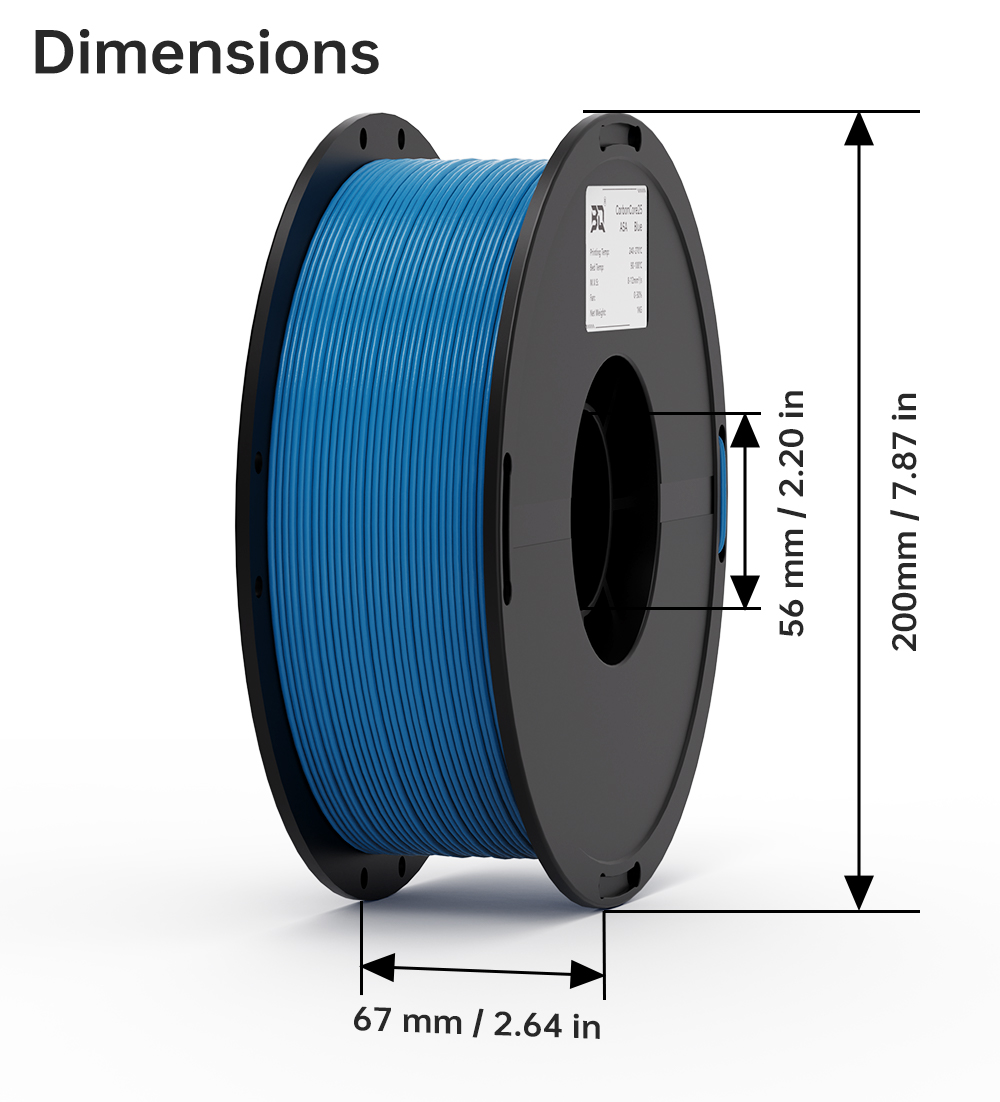 BIQU ASA-CarbonCore25 1.75mm 1 - Asa Filament Outdoor 评论和价格
