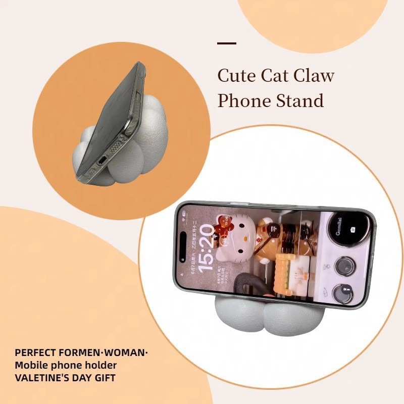 Cute Cat Paw Phone Stand, 3D P - 3D Printing Watch 评论和价格