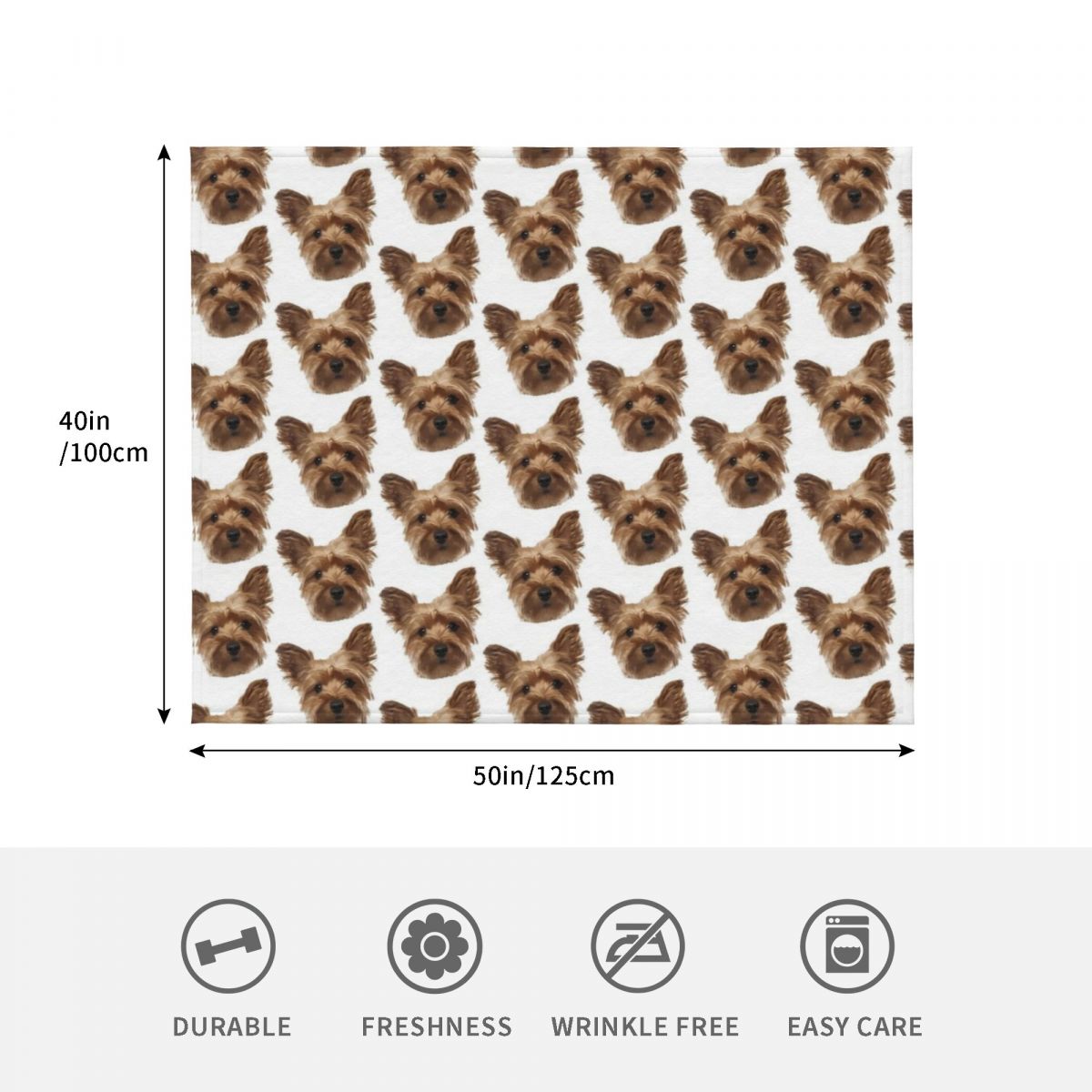 Yorkshire Terrier Throw Blanke - 3D Printing Yorkshire 评论和价格